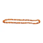 Elegant Baltic amber necklace with warm cognac beads, natural, polished, and versatile for any occasion.