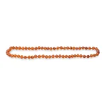 Handmade Baltic amber necklace with warm orange, polished, irregular beads showcasing natural elegance.
