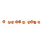 Handmade Baltic amber beads in a rich cognac color, arranged in a smooth, gradient row.