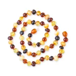 Polished amber necklace multicolor
