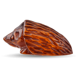 Genuine Baltic amber carving hedgehog