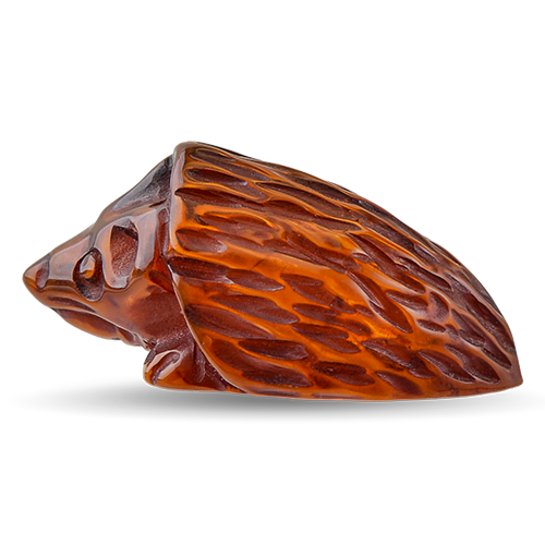 Genuine Baltic amber carving hedgehog
