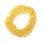 Polished teething amber necklaces wholesale honey color