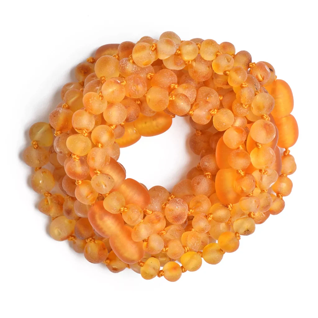 Unpolished honey color teething amber bracelets wholesale