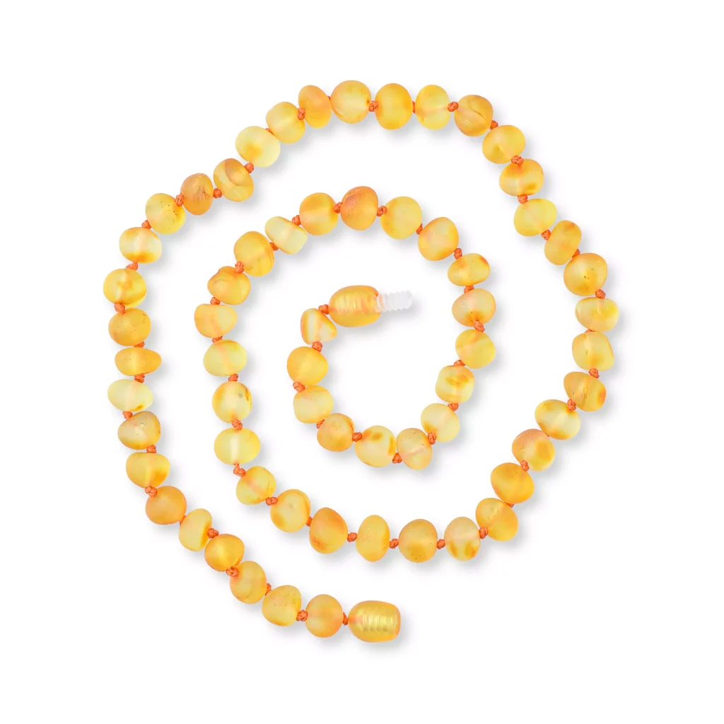 Vibrant handmade amber necklace with warm yellow and orange beads, ideal for everyday or special wear.