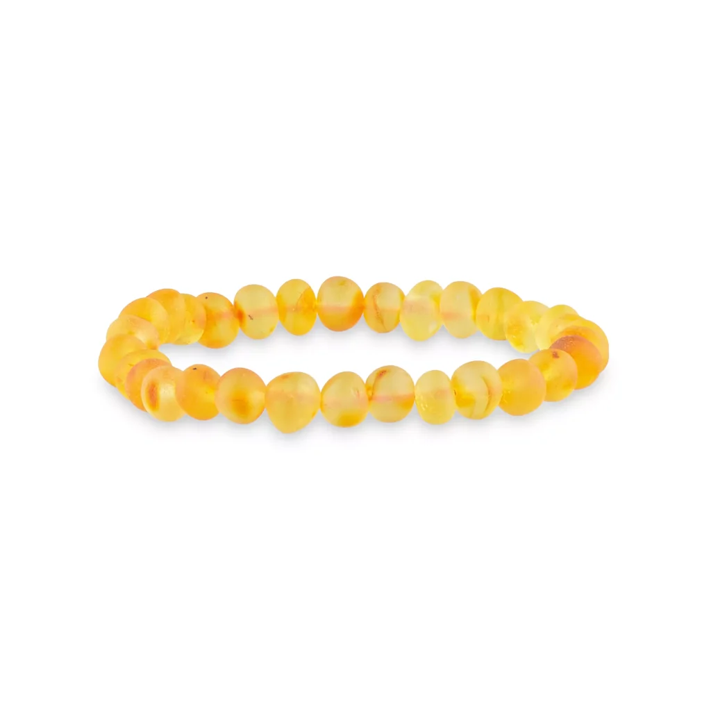 Bright yellow beaded elastic bracelet with polished, sun-inspired natural stones for versatile style.