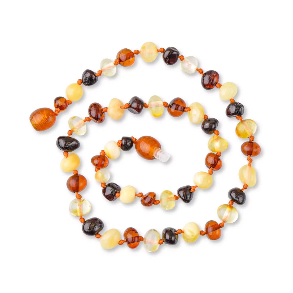 Elegant Baltic amber necklace with warm golden tones and polished, natural beads for versatile style.