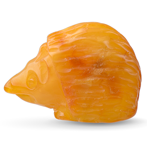 Genuine Baltic amber carving hedgehog