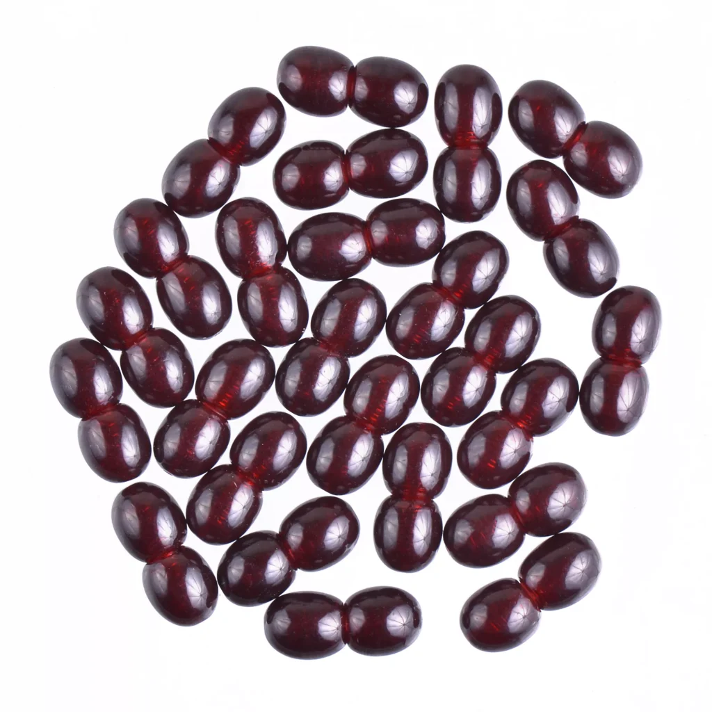 Circle of glossy red kidney beans highlighting fresh, nutritious, and natural legume beauty.