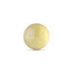 A crystal-clear, lemon-colored amber sphere with a smooth, polished surface radiates warmth and beauty. Its translucent, golden-yellow hue captures the light, creating a mesmerizing glow that highlights its natural clarity and purity. The perfect, round shape accentuates the timeless elegance of the amber, making it an exquisite and unique gemstone piece.