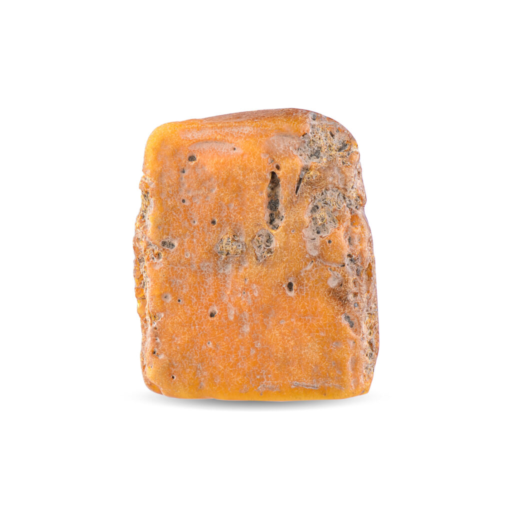 A large, natural Baltic amber piece with rich golden and honey tones, featuring unique textures and inclusions that highlight its organic origin. Its irregular shape and raw, unpolished surface capture the essence of natural beauty, making it a remarkable and collectible specimen. The amber glows with warm, earthy hues, offering a glimpse into the ancient history preserved within.