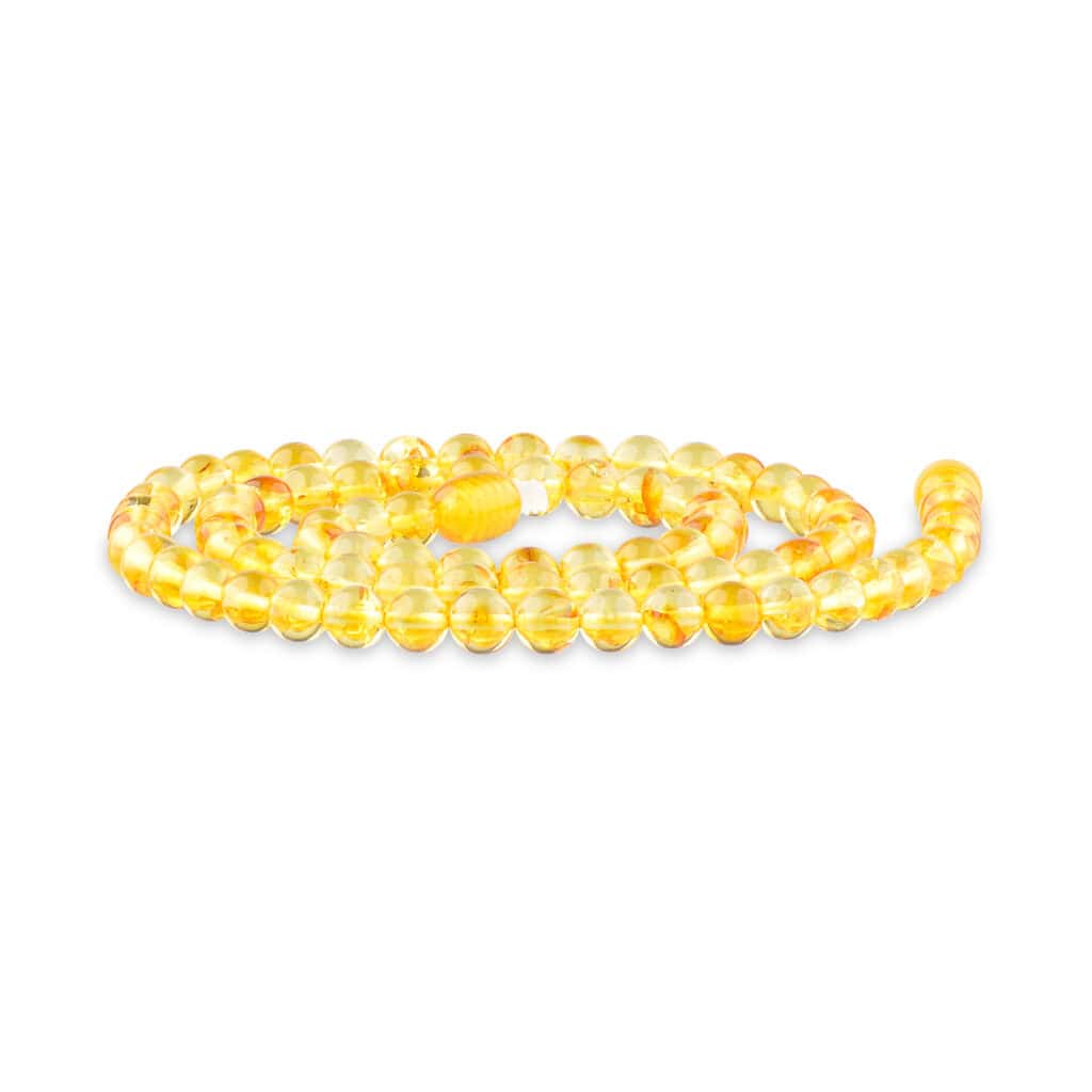Vibrant yellow beaded necklace, perfect for stylish, cheerful jewelry and craft projects.