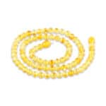 Sunny yellow Baltic amber beads necklace with warm, luminous, and handcrafted natural glow.