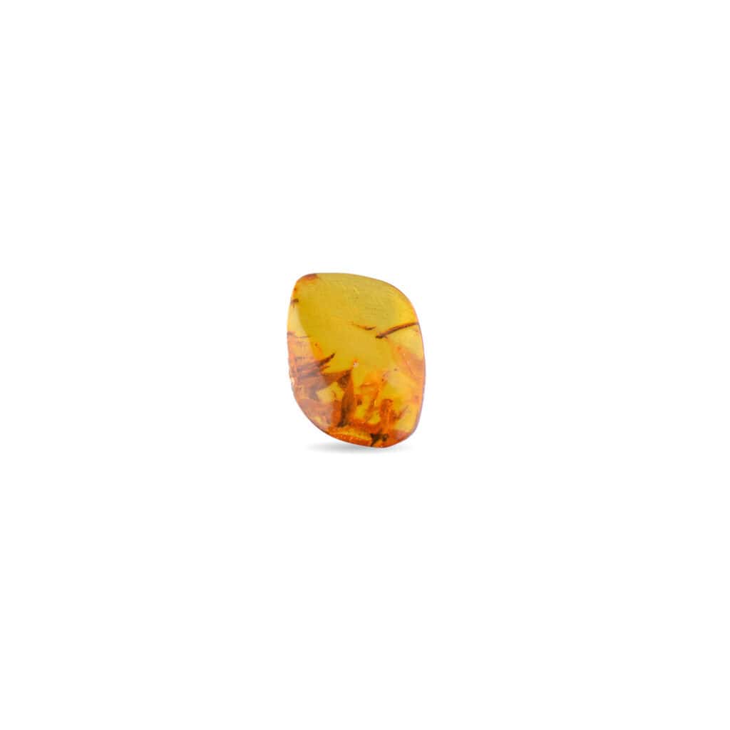 Polished golden Baltic amber with natural inclusions, smooth curves, and a warm, glowing appearance.