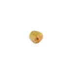 Small golden metallic pebble with smooth, reflective surface and soft, rounded edges.