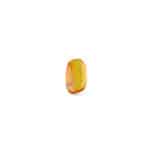 Small yellow semi-translucent mineral pebble with natural patterns and smooth, polished surface.