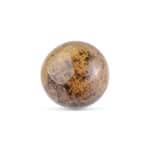 Polished earthy stone sphere with natural patterns, ideal for jewelry, meditation, or decorative display.