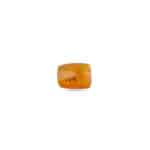 Polished amber gemstone with natural inclusions in warm honey and yellow tones, reflecting light elegantly.