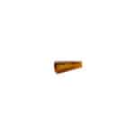 Amber pendant with a smooth, polished, cone-shaped design in warm amber hue.
