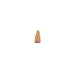 Minimalist wooden conical artifact with smooth finish, handcrafted, and potential functional or decorative use.