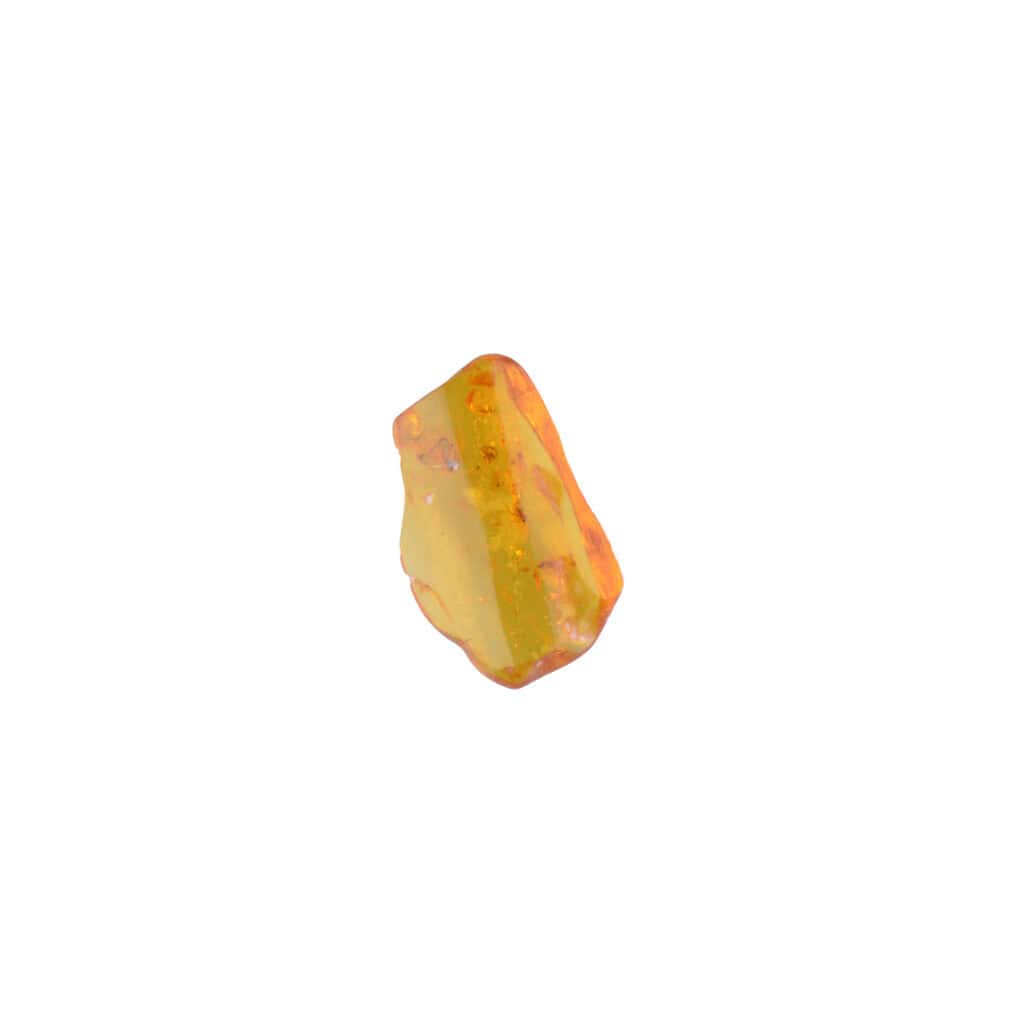 Raw yellow-orange mineral or gemstone with natural, uneven surface and warm color gradient.