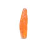 Polished amber piece with orange hues, natural inclusions, ideal for jewelry or decorative use.