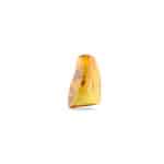 Polished amber gemstone with warm hues, smooth surface, and organic, natural beauty.