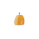 Handmade Baltic amber pendant with warm orange and yellow hues, polished for natural elegance.
