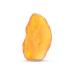 Polished amber gemstone with vibrant orange tones, smooth surface, and natural organic beauty.