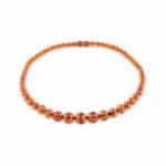 Elegant Baltic amber necklace with warm cognac beads and natural, polished craftsmanship.