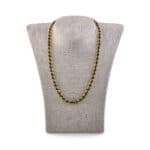Natural Baltic amber necklace with warm green tones, elegant and versatile for everyday style.