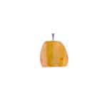 Natural Baltic amber pendant with inclusions, 14.6 g, handcrafted, gold and orange tones.