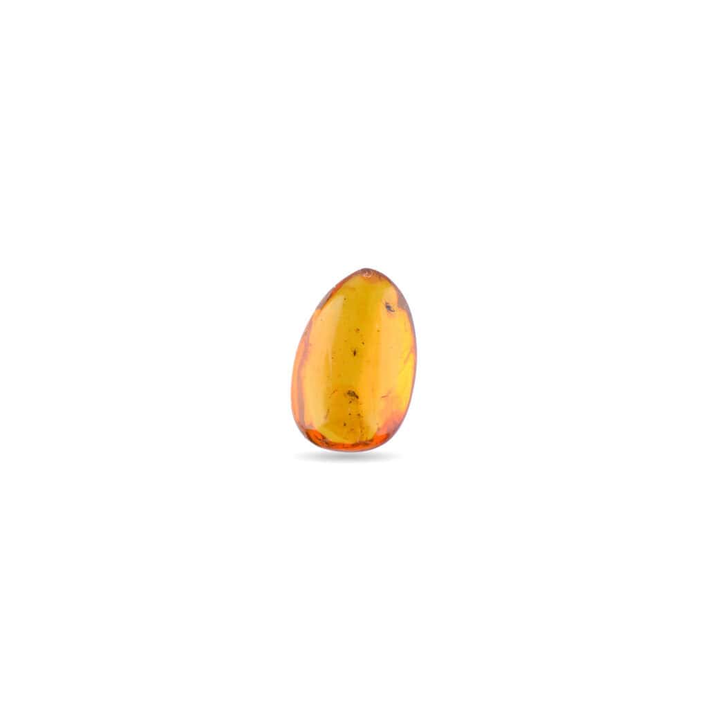 Polished amber egg pendant with warm honey tones and subtle organic inclusions.