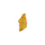 Vibrant yellow mineral fragment with textured surface and natural organic shape, reflecting earthy beauty.