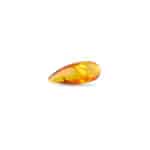Polished teardrop Baltic amber with natural inclusions, showcasing warm hues and organic beauty.
