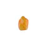 Handmade Baltic amber necklace with vibrant irregular orange gemstone and natural organic beauty.
