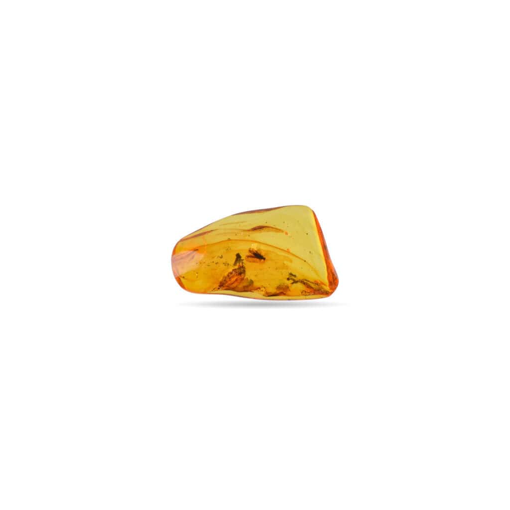 Polished Baltic amber with natural inclusions and warm golden hues, showcasing artisanal craftsmanship.
