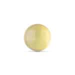 Polished pale yellow Baltic amber sphere, smooth, glossy, ideal for jewelry or decorative accents.