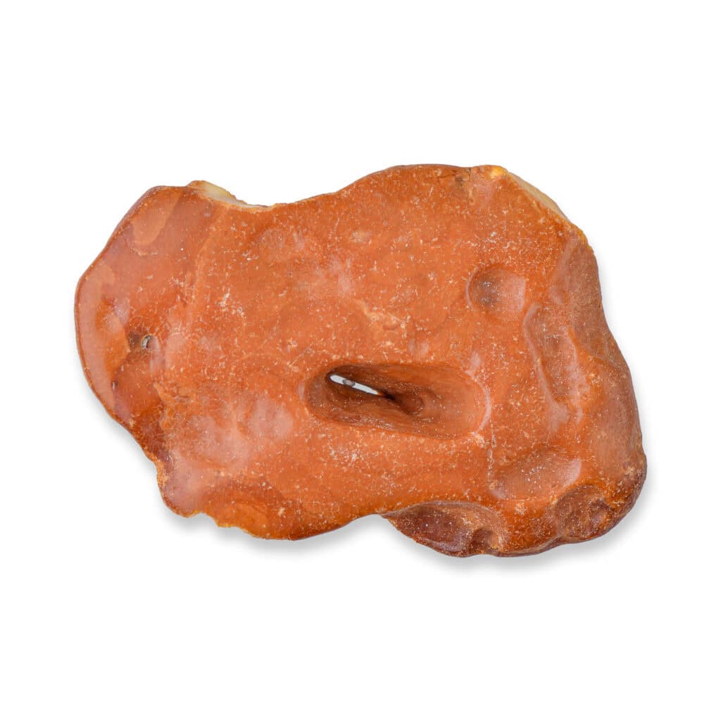 Rustic glazed doughnut with a warm, toasted brown finish and uneven, handcrafted shape.