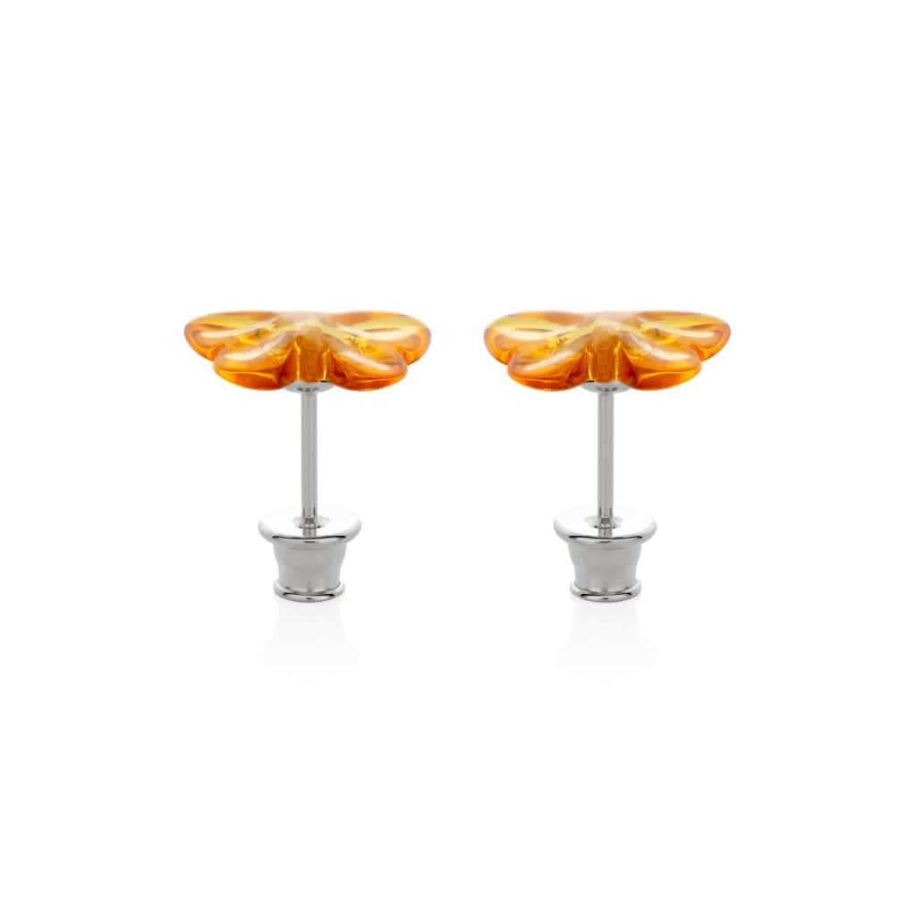 Playful orange slice earrings with silver stems, perfect for summer, casual or fun everyday wear.