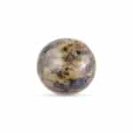 Polished natural mineral sphere with earthy tones and intricate marble-like patterns, reflecting geological beauty.