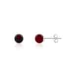 Elegant red Baltic amber stud earrings with silver posts for versatile, timeless style.