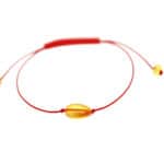 natural amber with red string
