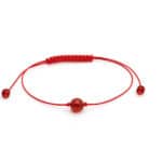 Natural amber cherry color bracelet with red string