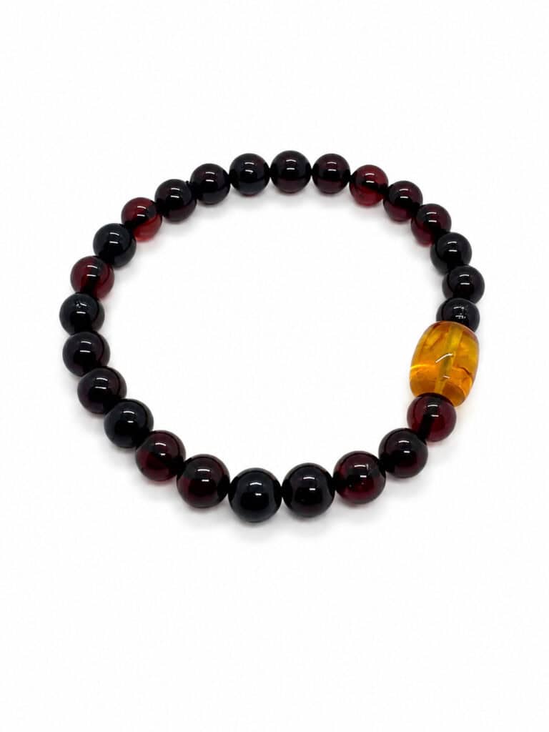 baltic amber cherry with honey bracelet